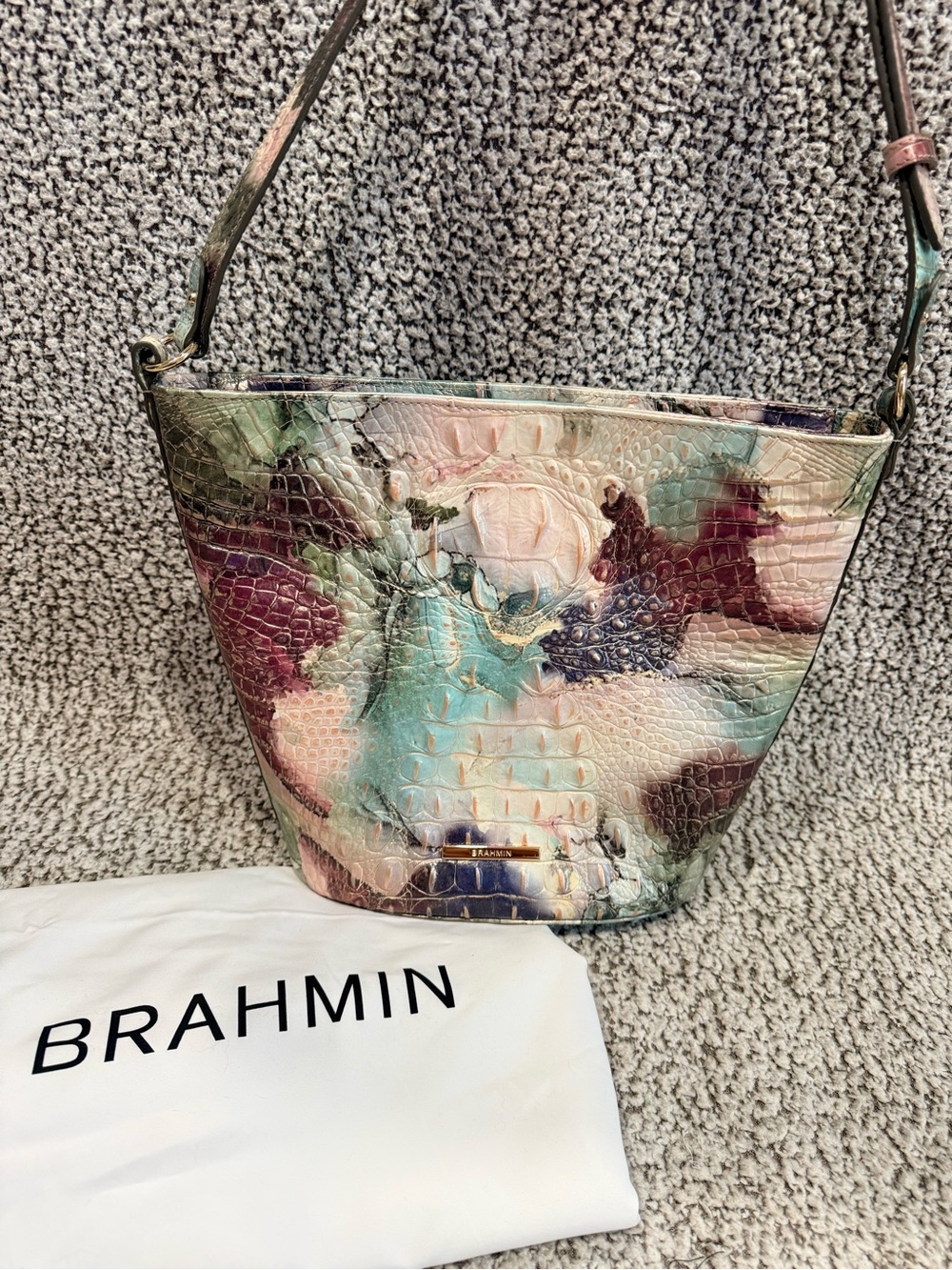 Brahmin Celina Bucket Bag -Mariposa Melbourne | Watercolor Multicolor w/Dust Bag